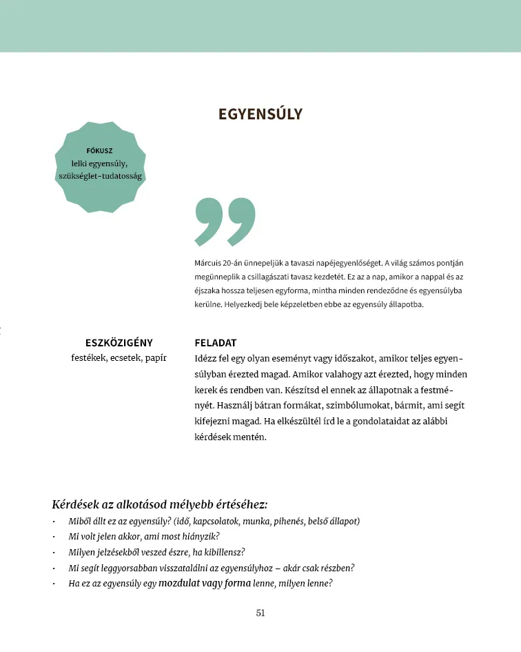 "Balance" — an exercise's description and questions